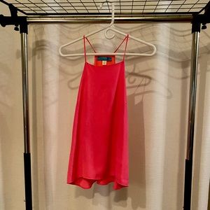 Hot pink chiffon tank blouse